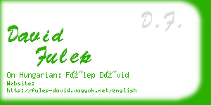 david fulep business card